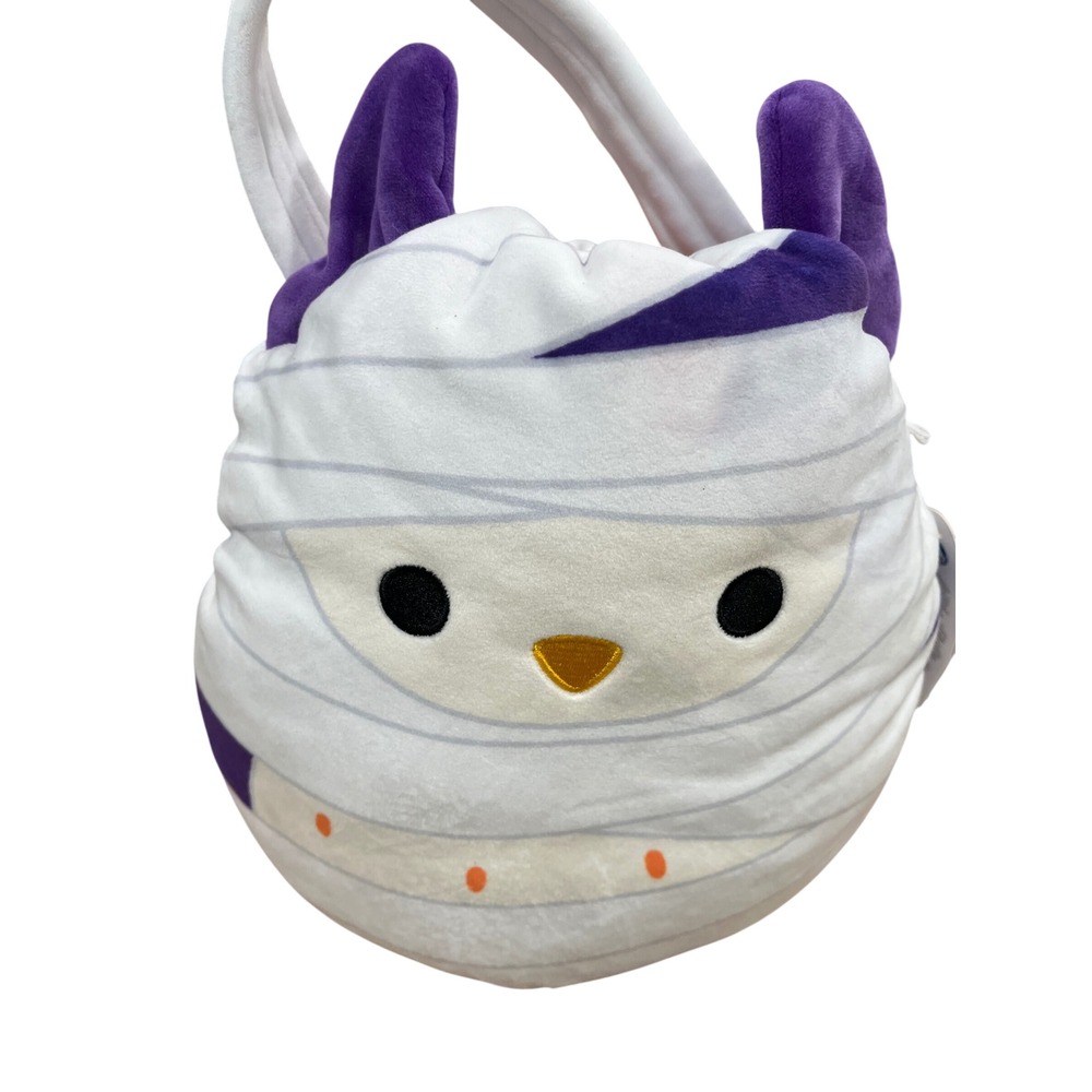 Squishmallows Holly the Owl Mummy Halloween Treat Pail Plush Bucket Jazwares NEW